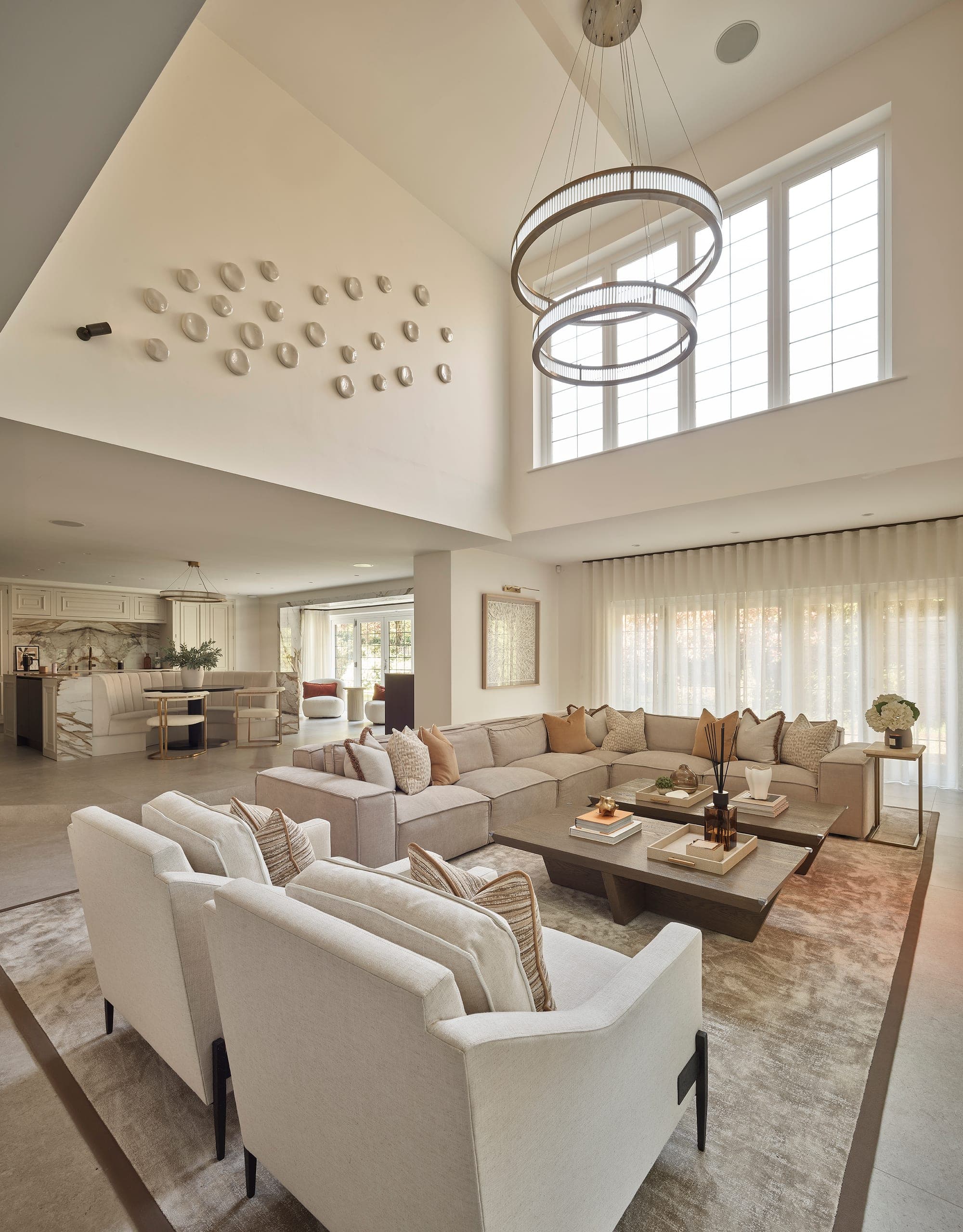 A warm, layered living room designed to be lived in