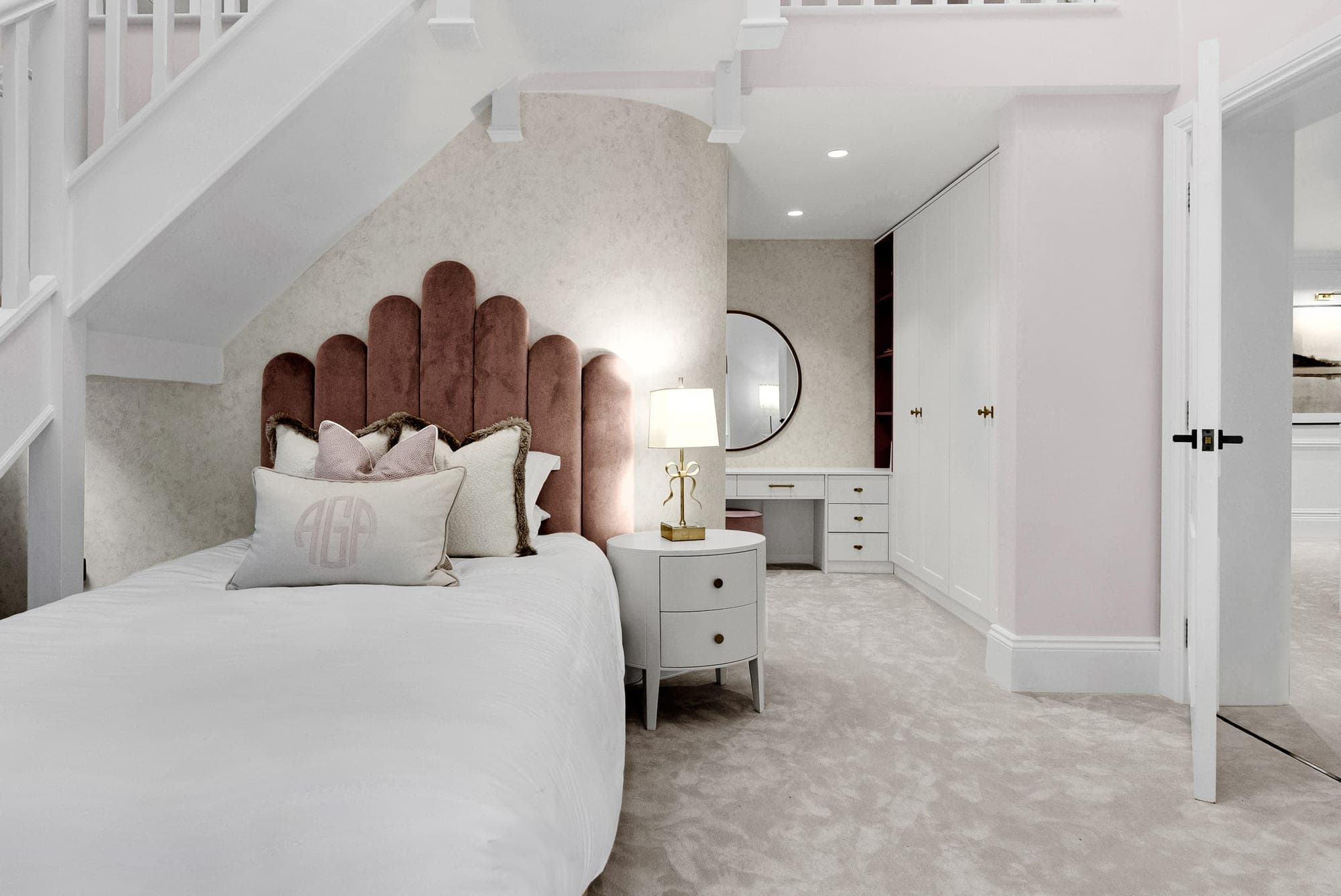 The finished girl's bedroom at the Prestbury family home