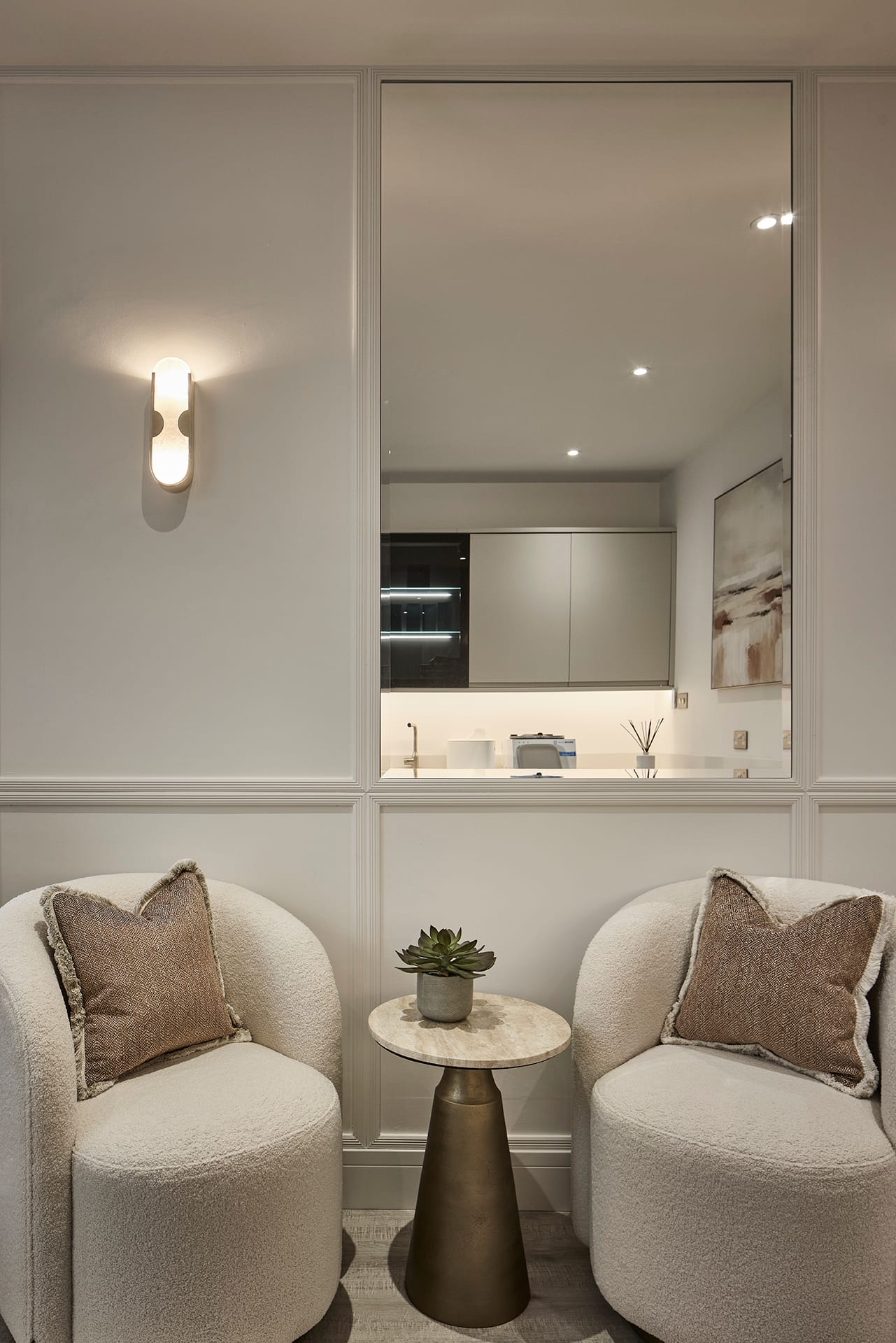 A calm, softly lit treatment room
